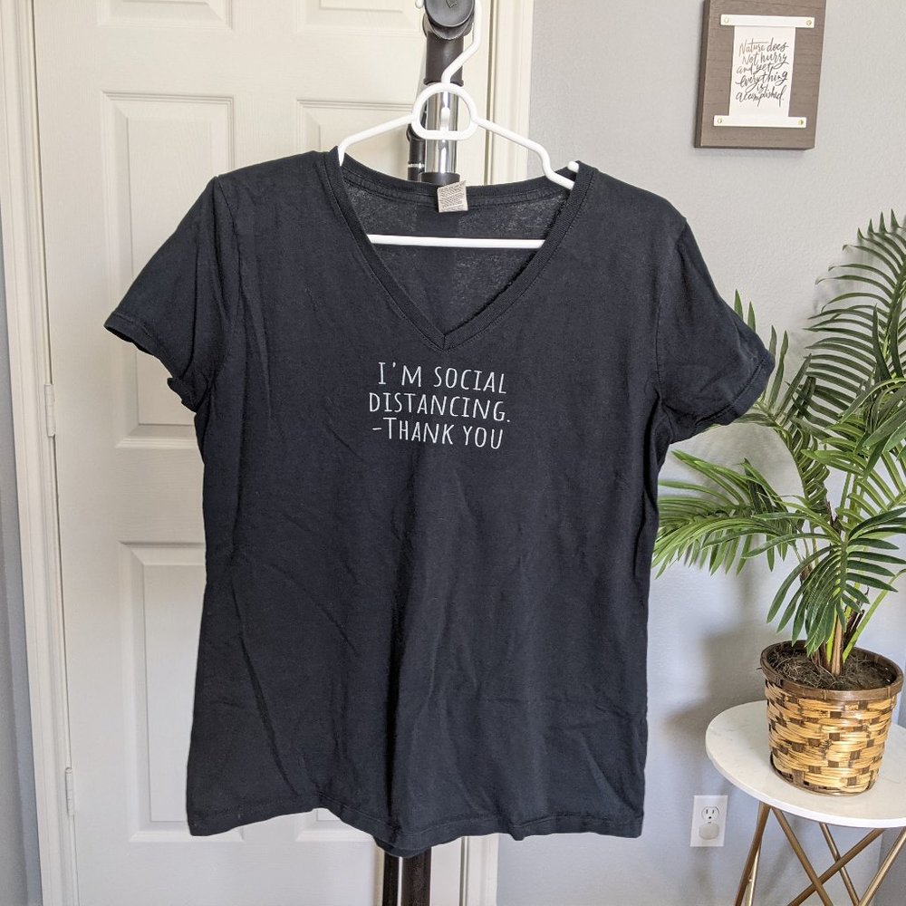 I'm Social Distancing Cotton Tee Size Large